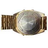 Vintage Delta Imprex Corp Digital Watch with Gold-Tone Stainless Steel Band