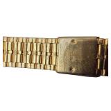 Vintage Delta Imprex Corp Digital Watch with Gold-Tone Stainless Steel Band