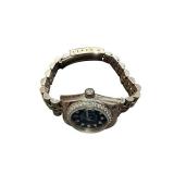 Sangdo Perfect Datejust Quartz Watch with Silver Band and Blue Dial