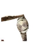 Vintage Stainless Steel Digital LED Wristwatch with Red Display