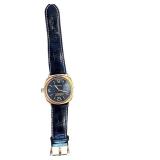 Panerai Radiomir 8 Days Gold Tone Mechanical Watch with Black Leather Strap