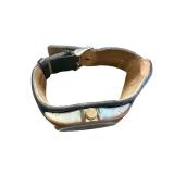 Aldo Quartz Wristwatch with Wide Black Leather Band