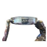 Klaus-Kobec Couture Sports Chronograph Watch Two-Tone Steel Bracelet