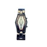 Geometric Stainless Steel Wristwatch with Unique Face Design