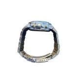 Analog Digital Stainless Steel Wrist Watch with Metal Band