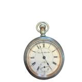 Hamilton Watch Co. Vintage Pocket Watch with 17 Jewels and Open Case