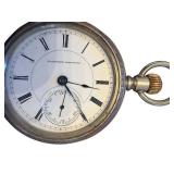 Antique Waltham Pocket Watch with Roman Numeral Dial