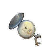 Antique Engraved Pocket Watch with Key Wind and Floral Case