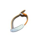 Orange Quartz Wristwatch with Square Face and Leather Band