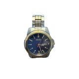 Seiko Solar Stainless Steel and Gold Tone Analog Watch with Box