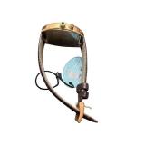 Stauer Gold Tone Chronograph Watch with Brown Leather Band