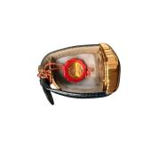 Stuhrling Original Gold-Tone Mechanical Wristwatch with Black Leather Strap