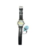 Stauer Skeleton Mechanical Wristwatch with Black Leather Band