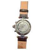 Steinhausen Automatic Chronograph Watch with Brown Leather Band