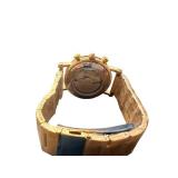 Stauer Automatic Gold Tone Wristwatch with Chronograph and Metal Band