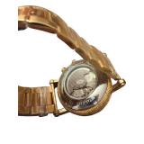 Stauer Automatic Gold Tone Wristwatch with Chronograph and Metal Band