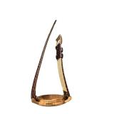 Stauer Swiss Made Gold-Tone Wristwatch with Brown Leather Band