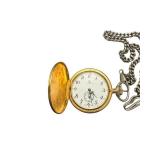 Paul Breguette Swiss Made Gold Tone Pocket Watch with Chain