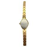 Vollmond Diamond Quartz Ladies Watch with Gold-Tone Band