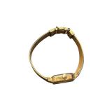 Vintage Seiko Gold Tone Ladies Wristwatch with Textured Band