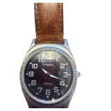 Fossil Mood Watch with Brown Leather Strap