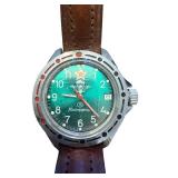 Vremir USSR Military Wristwatch with Brown Leather Band