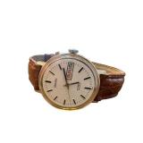 Sekonda Mechanical Wristwatch with Brown Leather Strap