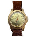 Vostok Komandirskie Russian Wristwatch with Brown Leather Band