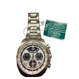 Citizen Eco-Drive Stainless Steel Chronograph Watch with Tag