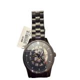 Caravelle New York Skeleton Dial Stainless Steel Watch