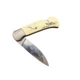 Sabre Stainless Folding Pocket Knife with Etched Wildlife Handle