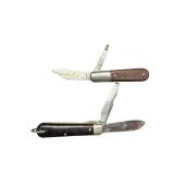 Lot of 2 Vintage Barlow Folding Pocket Knives