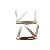 Set of 2 Old Timer Multi-Blade Pocket Knives