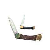 Set of 2 Folding Pocket Knives - Buck 110 USA and Stainless Steel Japan