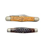 Set of 2 Vintage Pocket Knives with Jigged Handles