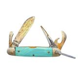 Vintage Cub Scouts Pocket Knife with Turquoise Handle