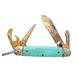 Vintage Cub Scouts Pocket Knife with Turquoise Handle
