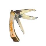 Browning 505 Japan Stag Handle Folding Knife with Leather Sheath