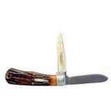 Remington Mini Trapper Bullet Knife with Stag Handle and Box