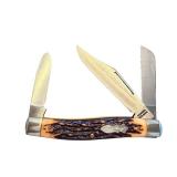 Schrade Uncle Henry 897UH Stockman Pocket Knife with Staglon Handle and Box