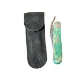 Case XX Tested Green Bone Folding Pocket Knife with Sheath