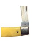 Ranger Ultrahoned Yellow Handle Pocket Knife with 3 Blades USA