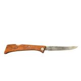 EKA Sweden Stainless Steel Folding Knife with Wooden Handle and Case
