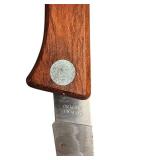 EKA Sweden Stainless Steel Folding Knife with Wooden Handle and Case