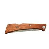 EKA Sweden Stainless Steel Folding Knife with Wooden Handle and Case