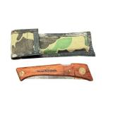 EKA Sweden Stainless Steel Folding Knife with Wooden Handle and Case