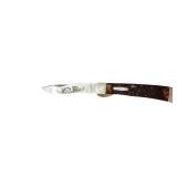 Western USA 539 Folding Pocket Knife with Etched Bear Design