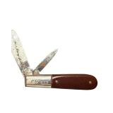 Vintage Barlow Two-Blade Pocket Knife with Brown Handle