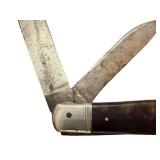Vintage Folding Pocket Knife with Corkscrew and Monogrammed Endcap