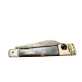 Vintage Folding Pocket Knife with Corkscrew and Monogrammed Endcap